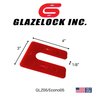 Glazelock 1/8", 4"L  x 3"W 7/8" Slot, Interlocking Square Horsehoe Plastic Shims Red  100pc/bag Econo05